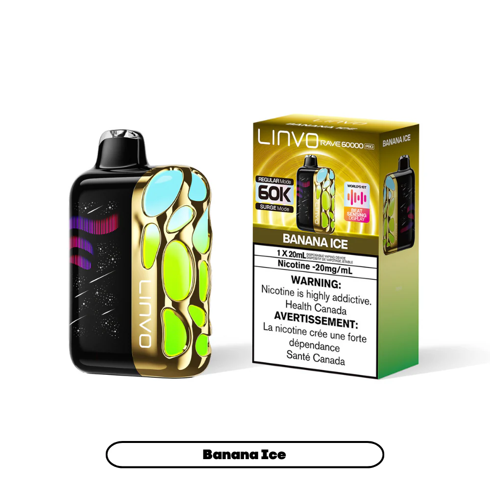 Linvo Rave 60000 Pro - Banana Ice (4pc/Carton) [Manitoba]