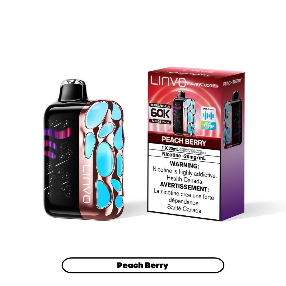 Linvo Rave 60000 Pro - Peach Berry (4pc/Carton) [Ontario]