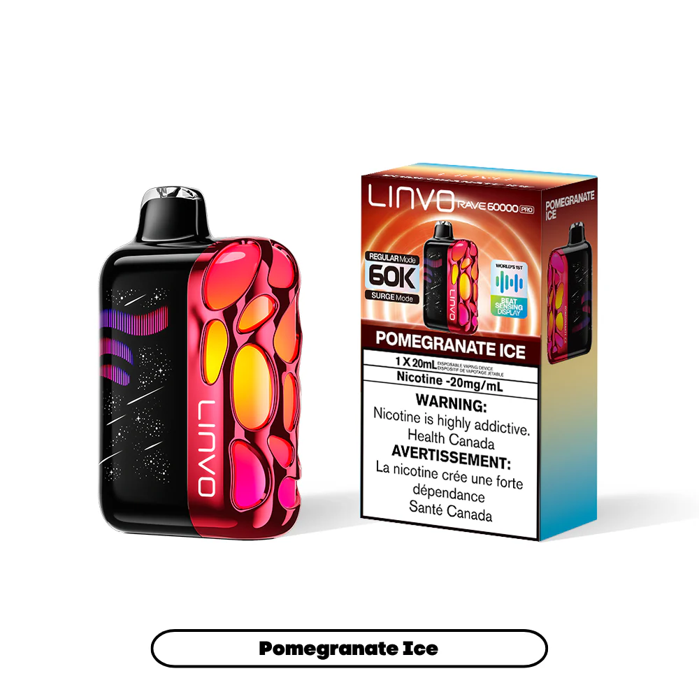 Linvo Rave 60000 Pro - Pomegranate Ice (4pc/Carton) [Alberta]