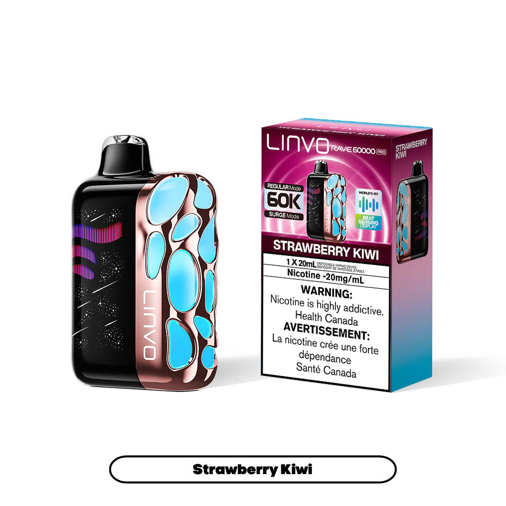 Linvo Rave 60000 Pro - Strawberry Kiwi (4pc/Carton) [Ontario]