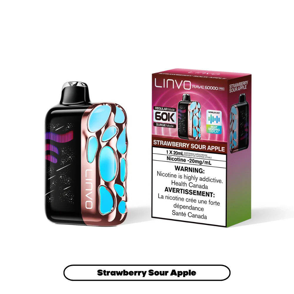 Linvo Rave 60000 Pro - Strawberry Sour Apple (4pc/Carton) [Ontario]