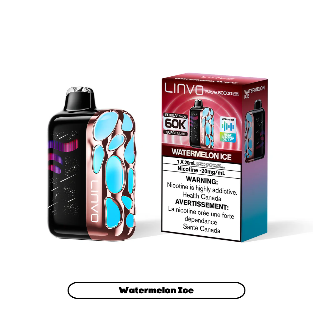 Linvo Rave 60000 Pro - Watermelon Ice (4pc/Carton) [Alberta]