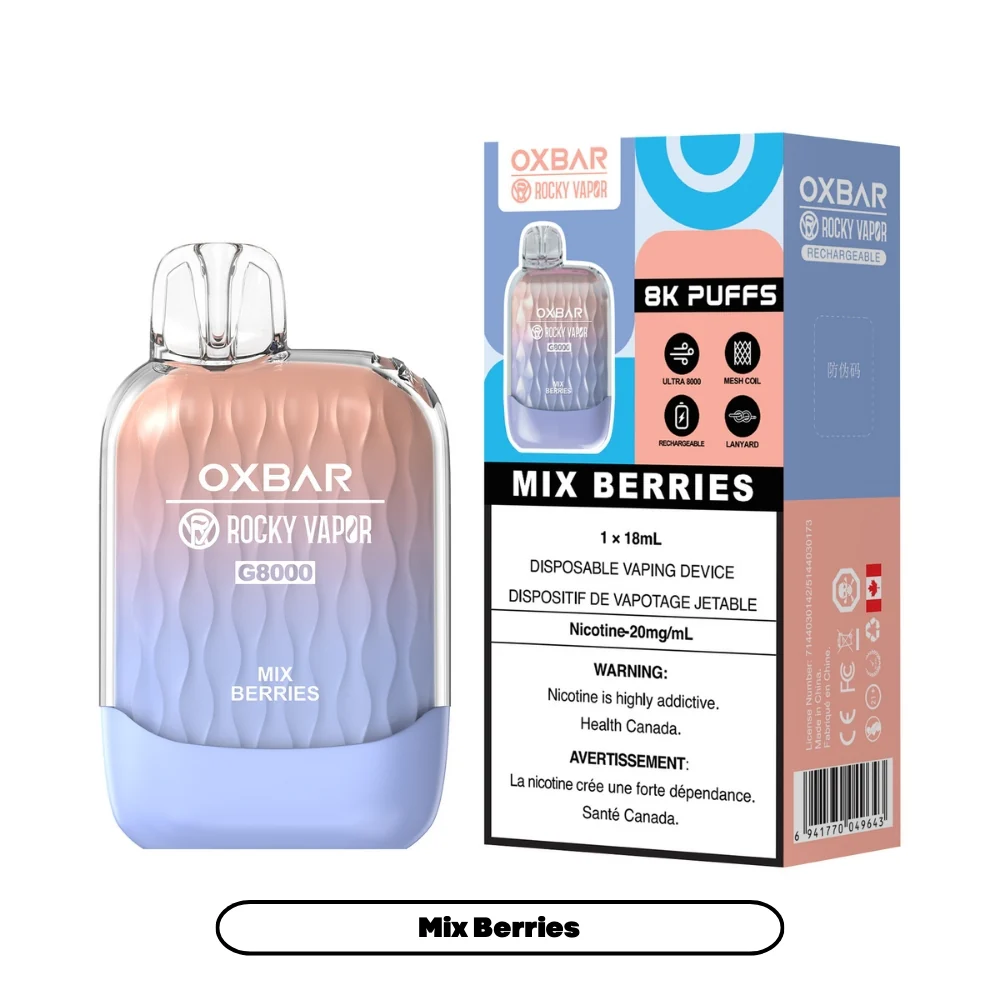 Rocky Vapor Oxbar G-8000 - Mix Berries (5pc/Carton) [Federal]