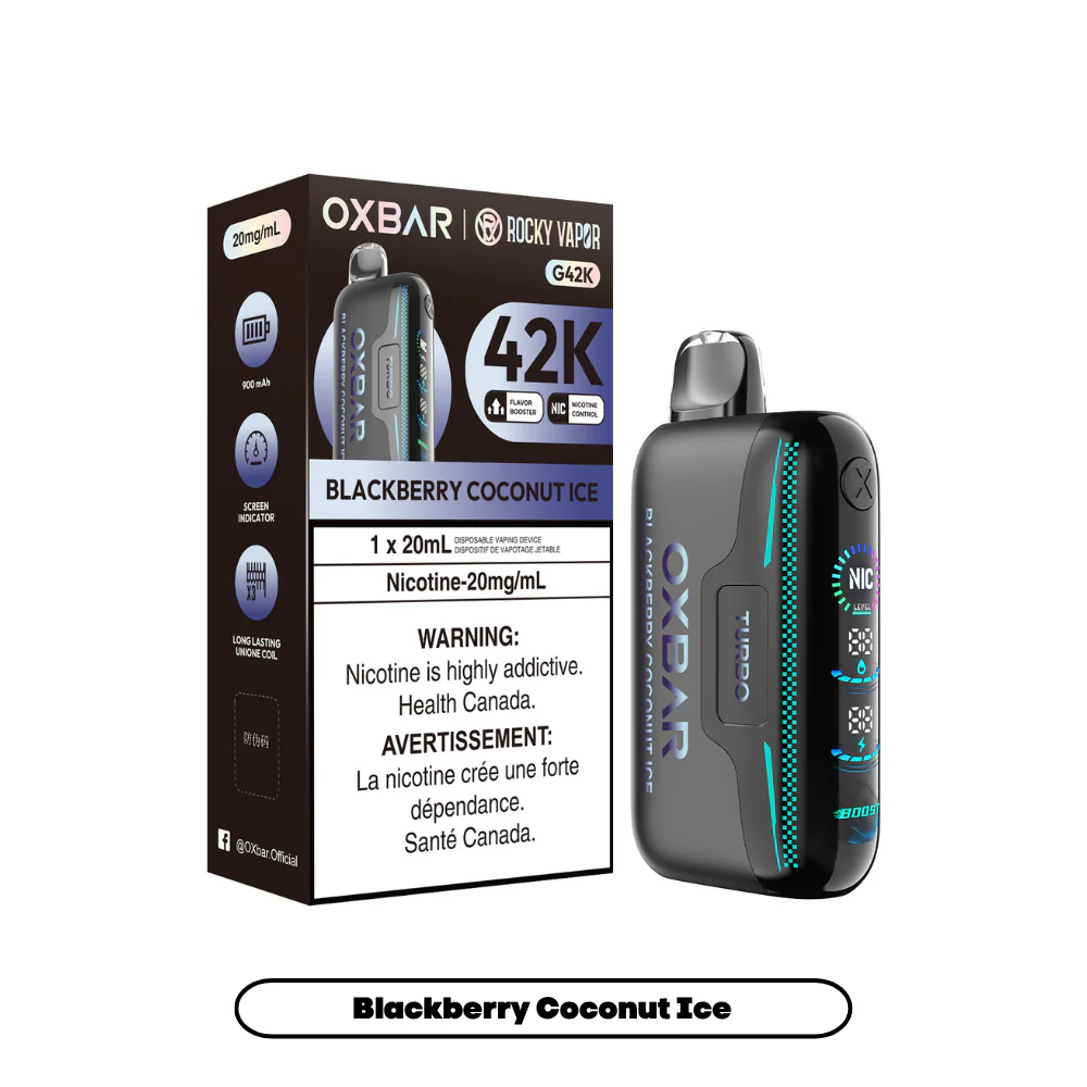 Rocky Vapor Oxbar G42K - Blackberry Coconut Ice (4pc/Carton) [Manitoba]