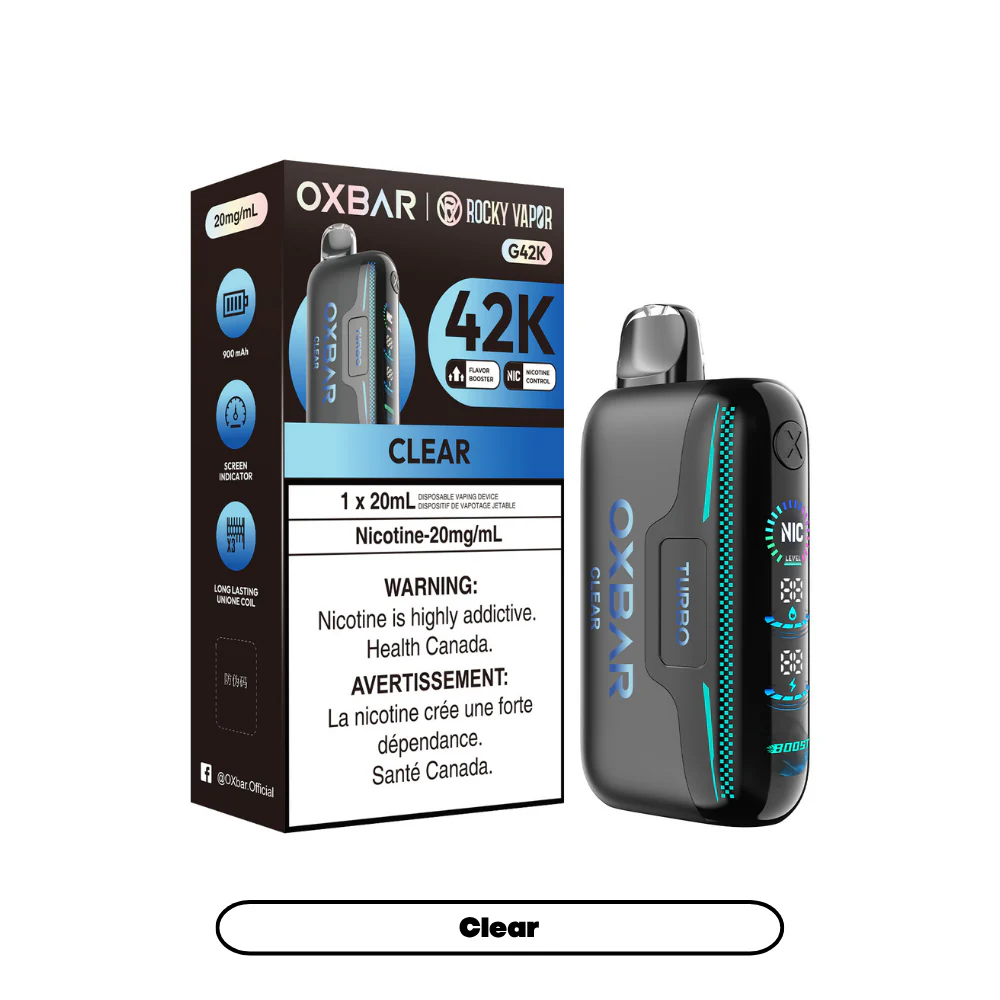 Rocky Vapor Oxbar G42K - Clear (4pc/Carton) [Ontario]