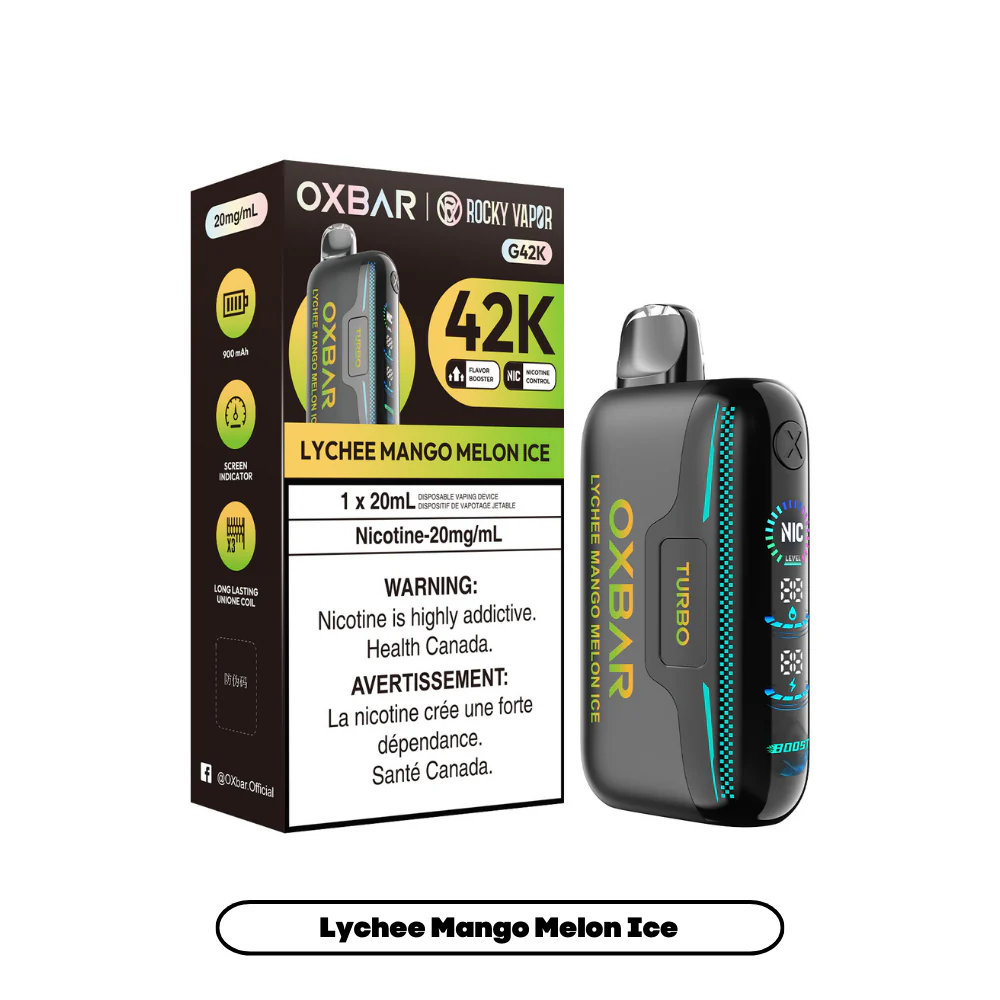 Rocky Vapor Oxbar G42K - Lychee Mango Melon Ice (4pc/Carton) [Manitoba]