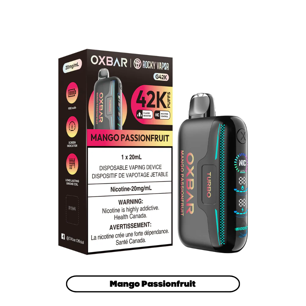 Rocky Vapor Oxbar G42K - Mango Passionfruit (4pc/Carton) [Alberta]