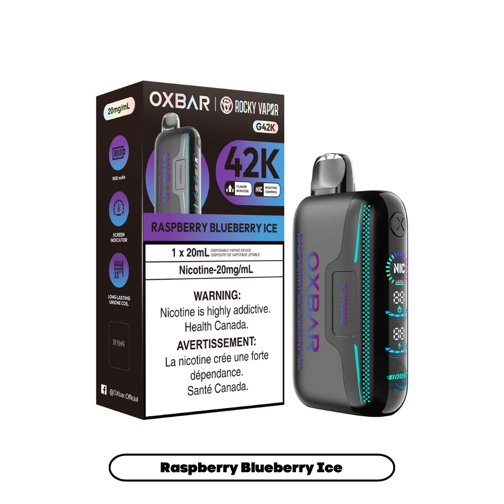 Rocky Vapor Oxbar G42K - Raspberry Blueberry Ice (4pc/Carton) [Ontario]