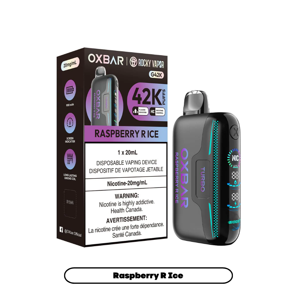 Rocky Vapor Oxbar G42K - Raspberry R Ice (4pc/Carton) [Manitoba]