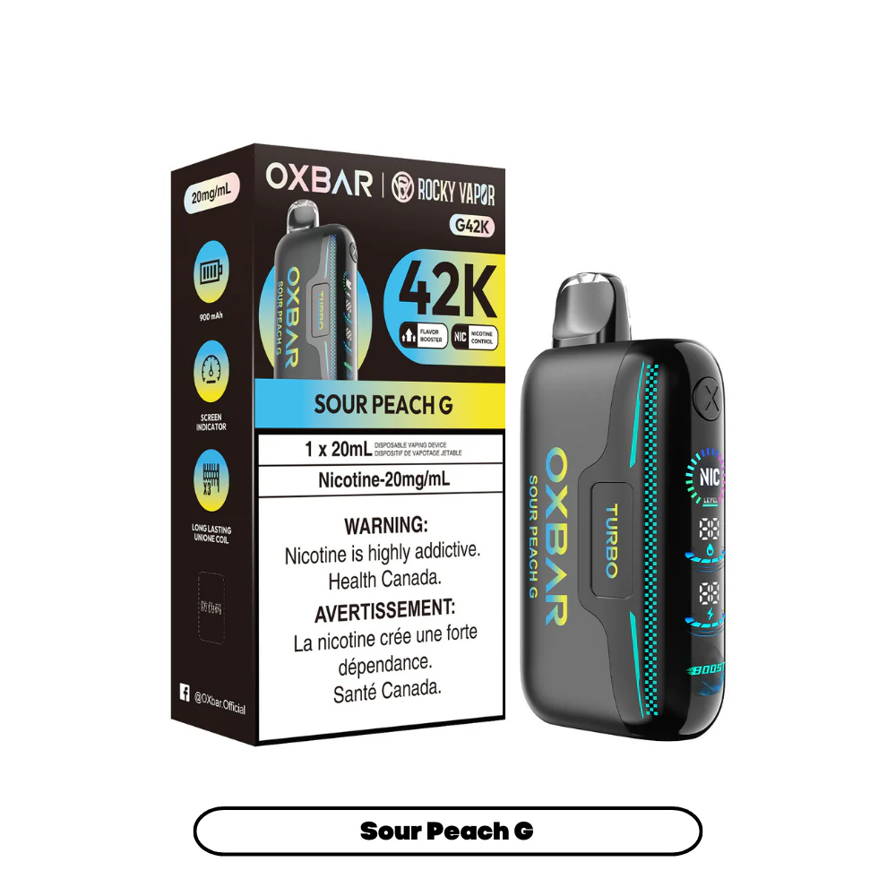 Rocky Vapor Oxbar G42K - Sour Peach G (4pc/Carton) [Alberta]