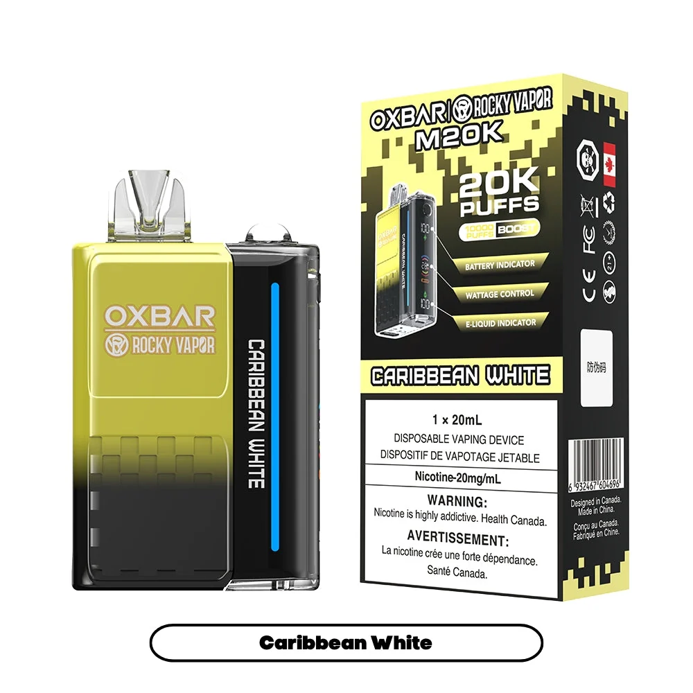 Rocky Vapor Oxbar M20K - Caribbean White (5pc/Carton) [Manitoba]