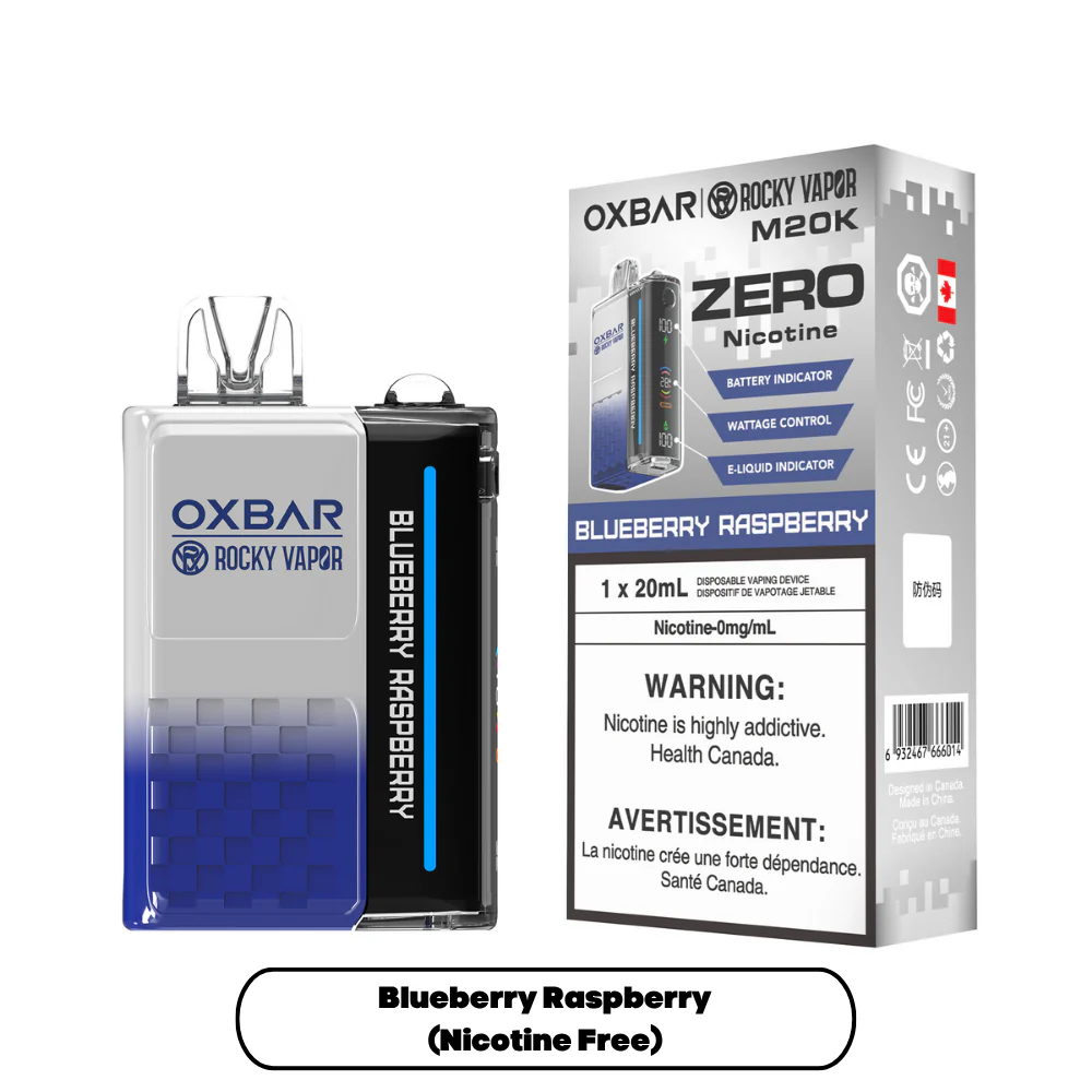 Rocky Vapor Oxbar M20K Nicotine Free - Blueberry Raspberry (5pc/Carton) [Ontario]