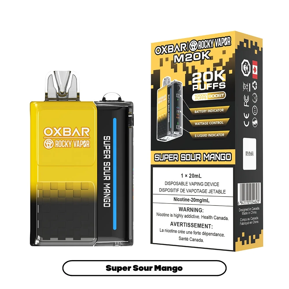 Rocky Vapor Oxbar M20K - Super Sour Mango (5pc/Carton) [Manitoba]