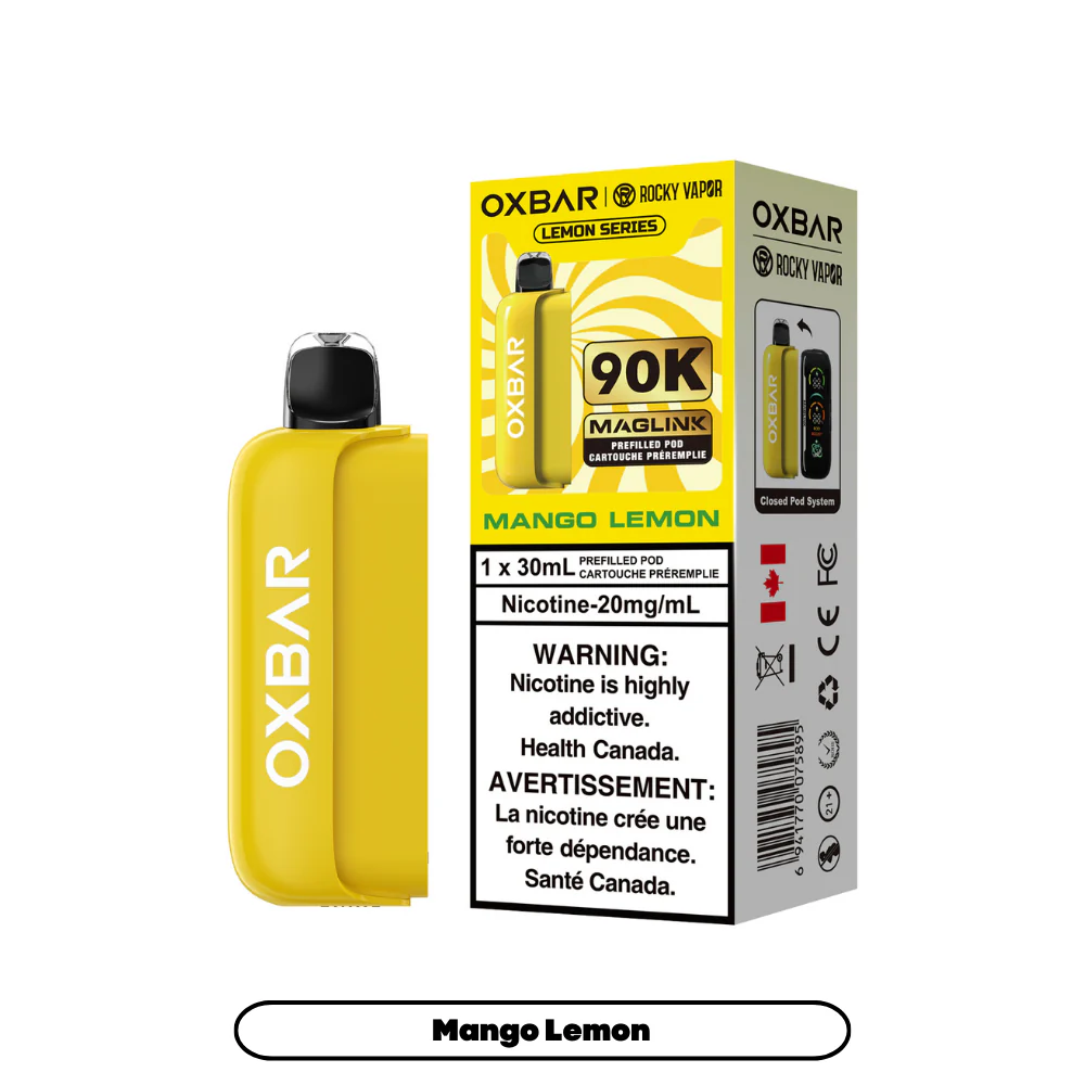 Rocky Vapor Oxbar Maglink - Lemon Series - Mango Lemon (4pc/Carton) [Federal] {Prefilled Pods}