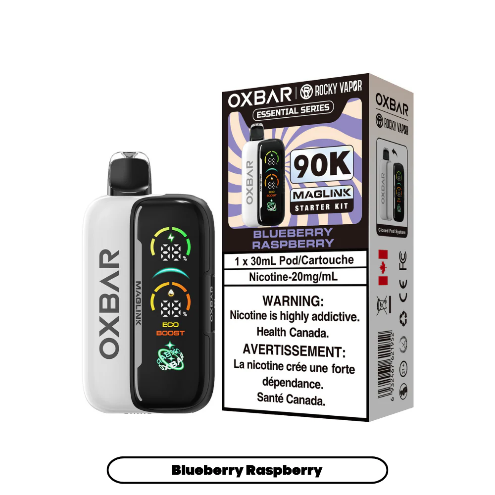 Rocky Vapor Oxbar Maglink - Essential Series - Blueberry Raspberry (4pc/Carton) [Manitoba] {Starter Kit}