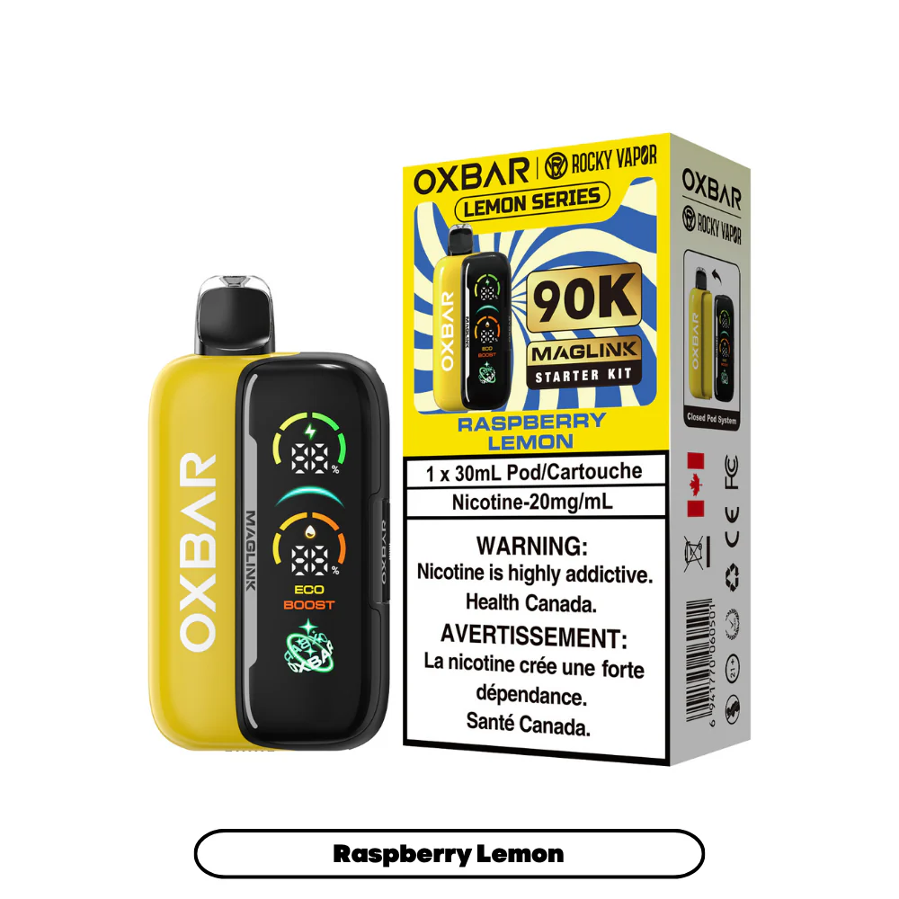 Rocky Vapor Oxbar Maglink - Lemon Series - Raspberry Lemon (4pc/Carton) [Alberta] {Starter Kit}