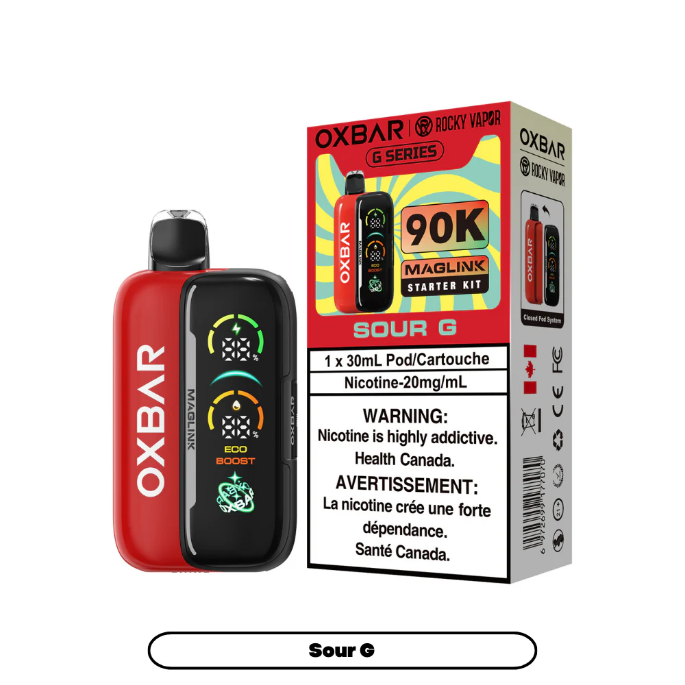 Rocky Vapor Oxbar Maglink - G Series - Sour G (4pc/Carton) [Manitoba] {Starter Kit}