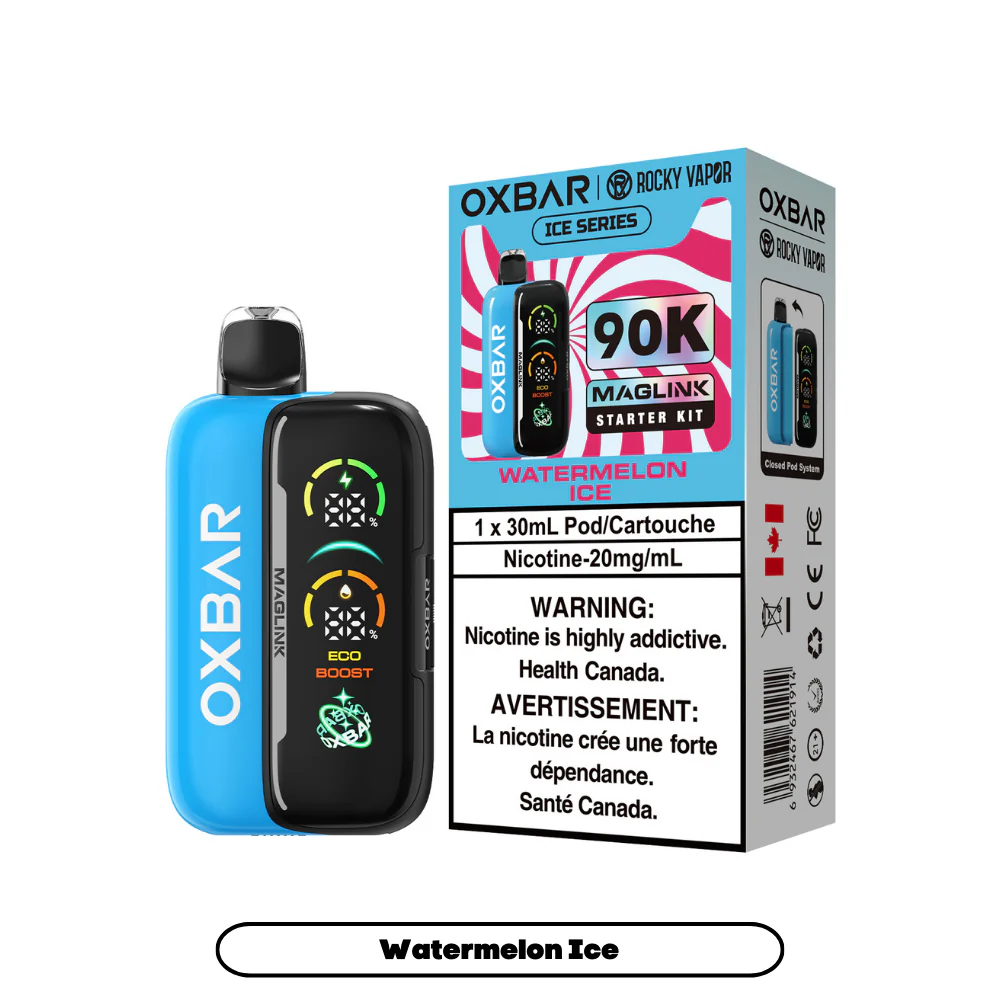 Rocky Vapor Oxbar Maglink - Ice Series - Watermelon Ice (4pc/Carton) [Manitoba] {Starter Kit}
