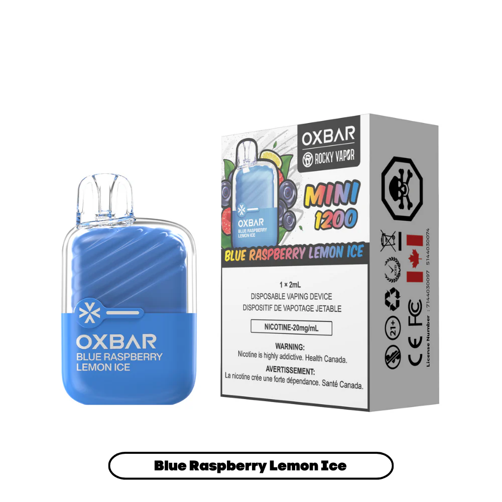 Rocky Vapor Oxbar Mini 1200 - Blue Raspberry Lemon Ice (5pc/Carton) [Manitoba]