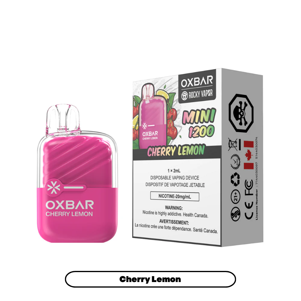 Rocky Vapor Oxbar Mini 1200 - Cherry Lemon (5pc/Carton) [Alberta]