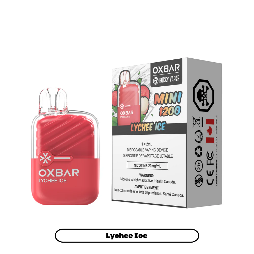 Rocky Vapor Oxbar Mini 1200 - Lychee Ice (5pc/Carton) [Manitoba]