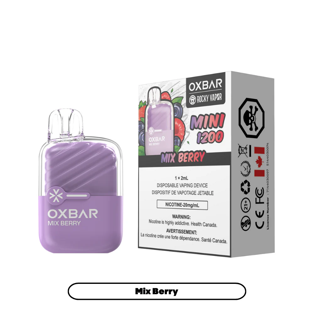 Rocky Vapor Oxbar Mini 1200 - Mix Berry (5pc/Carton) [Manitoba]