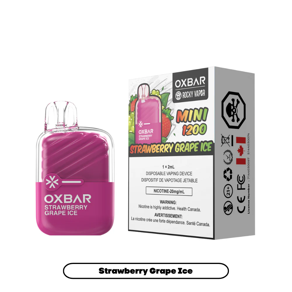 Rocky Vapor Oxbar Mini 1200 - Strawberry Grape Ice (5pc/Carton) [Federal]