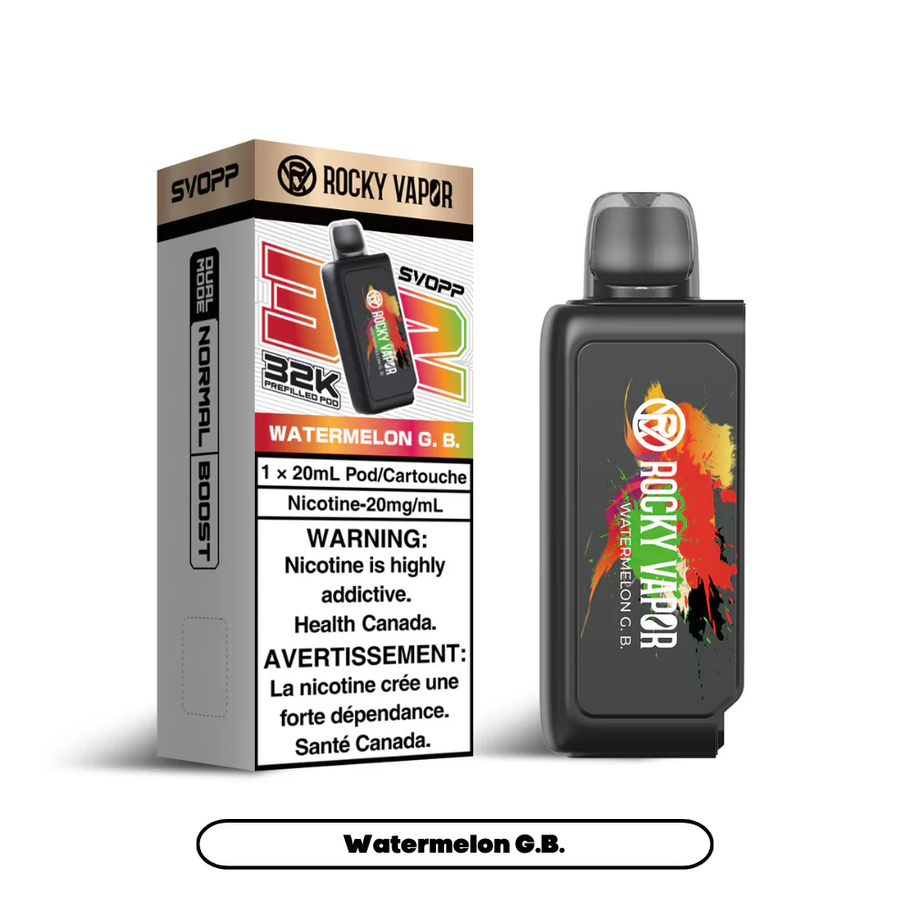 Rocky Vapor Svopp [Prefilled Pods] 32K - Watermelon G.B. (4pc/Carton) [Federal]