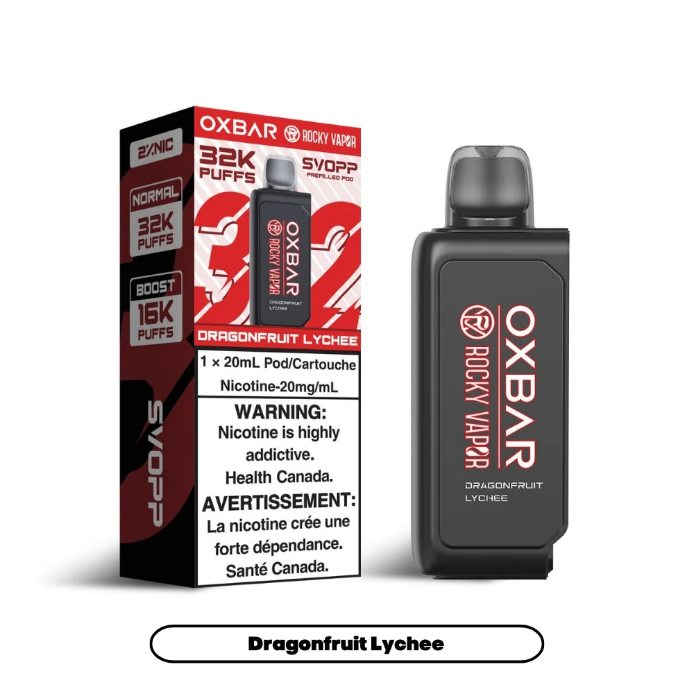 Svopp Rocky Vapor Oxbar [Prefilled Pods] 32K - Dragonfruit Lychee (4pc/Carton) [Alberta]
