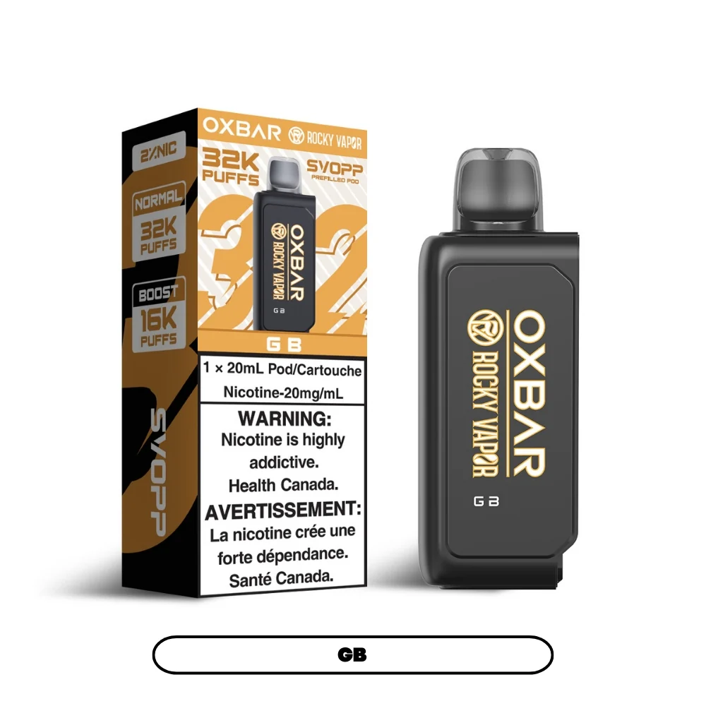 Svopp Rocky Vapor Oxbar [Prefilled Pods] 32K - GB (4pc/Carton) [Ontario]