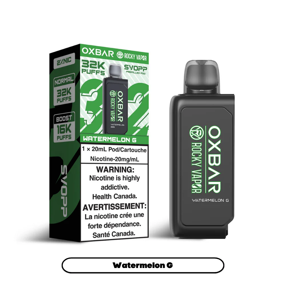 Svopp Rocky Vapor Oxbar [Prefilled Pods] 32K - Watermelon G (4pc/Carton) [Alberta]